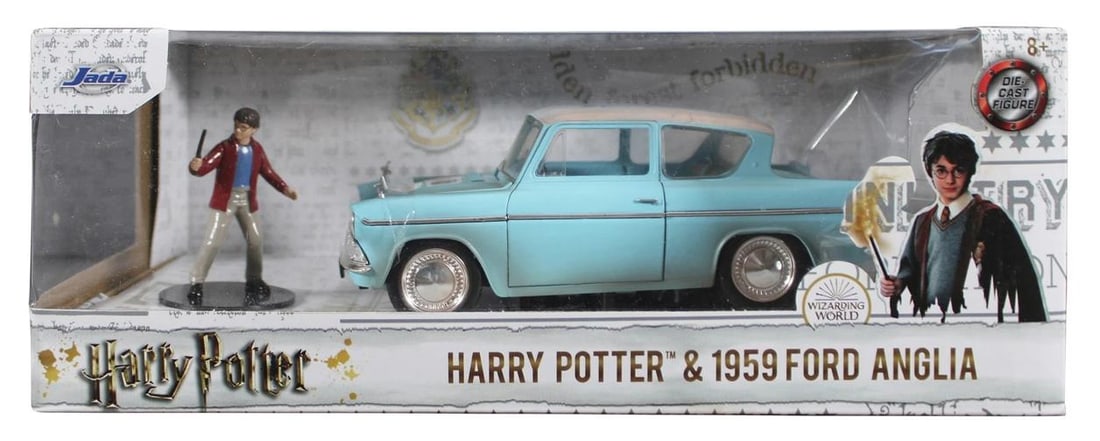 Daniel Radcliffe Harry Potter Signed Jada 1959 Ford Anglia Die Cast Car BAS - 9