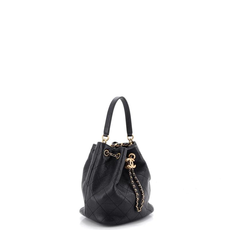 Chanel Fashion Therapy Drawstring Bucket Bag Quilted Caviar Small - 3