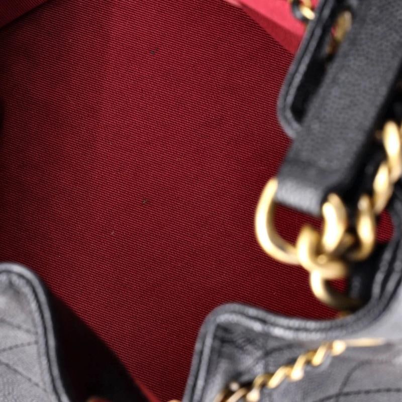 Chanel Fashion Therapy Drawstring Bucket Bag Quilted Caviar Small - 6