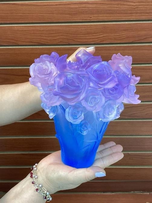 Nancy Daum Style Blue OmbrÃƒÂ© Vase H7Ã¢â‚¬Â? Hea - 5