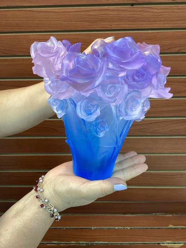Nancy Daum Style Blue OmbrÃƒÂ© Vase H7Ã¢â‚¬Â? Hea - 6