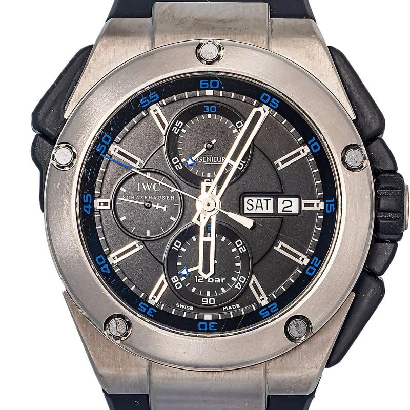 IWC Ingenieur Double Chrono IW376501 Titanium Black Dial Auto Watch 45mm - 2
