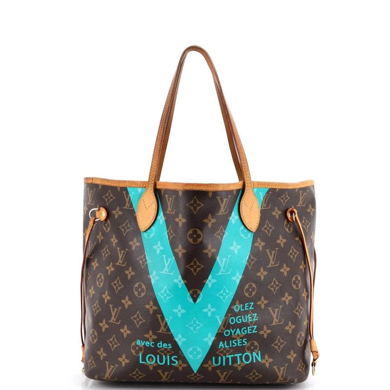 Louis Vuitton Neverfull NM Tote Limited Edition V Monogram Canvas MM: Condition: Pre-owned - Fair,Brand: Louis Vuitton,Exterior Material: Canvas Coated,Style: Totes,Exterior Color: Brown,Department: Women,Size: Mm,Accessories: Pochette