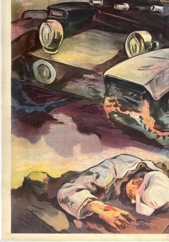 Original Vintage Movie Poster DESERT VICTORY Documentary WWII Argentina LINEN - 4