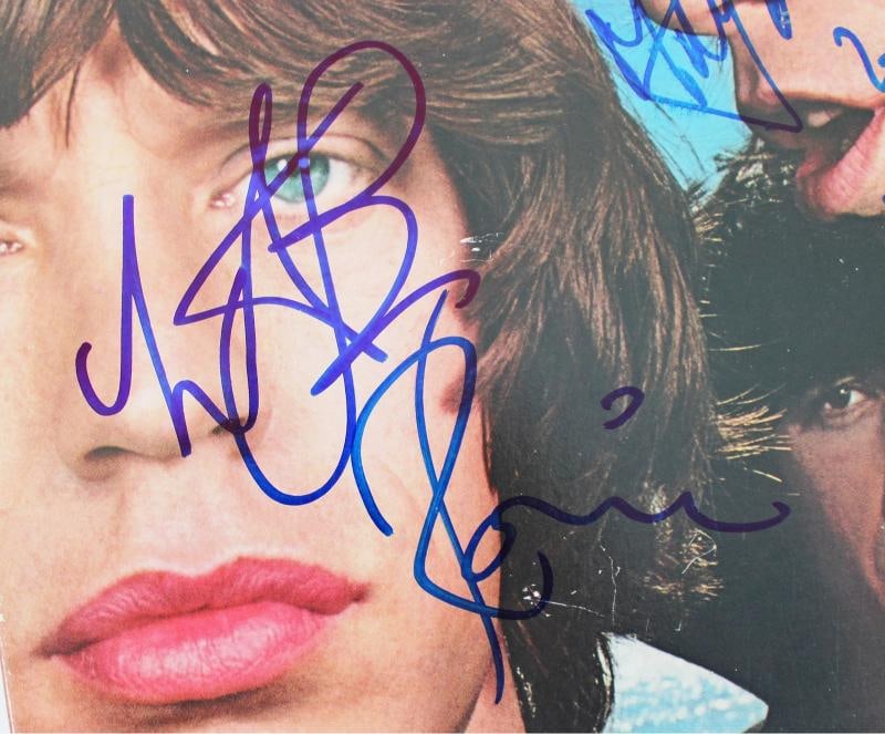 Rolling Stones (4) Jagger, Richards, Wood +1 Signed Album Cover BAS #AB07769 - 5