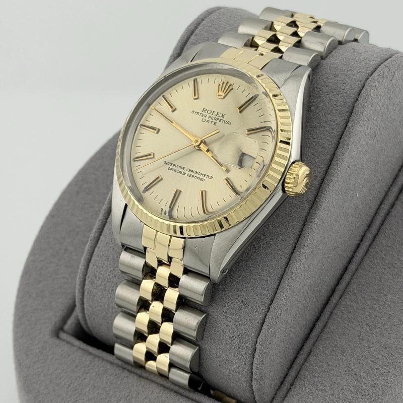 Rolex Date 1500 34mm Champagne Dial 14k Yellow Gold Stainless Steel Jubilee - 6