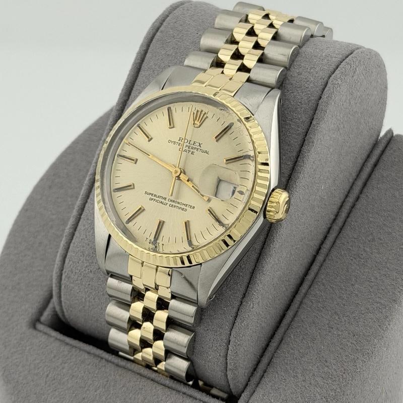Rolex Date 1500 34mm Champagne Dial 14k Yellow Gold Stainless Steel Jubilee - 8