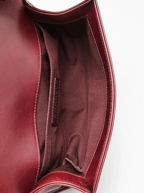 Chanel Red Quilted Calfskin Leather Chain Small Boy Bag - 8