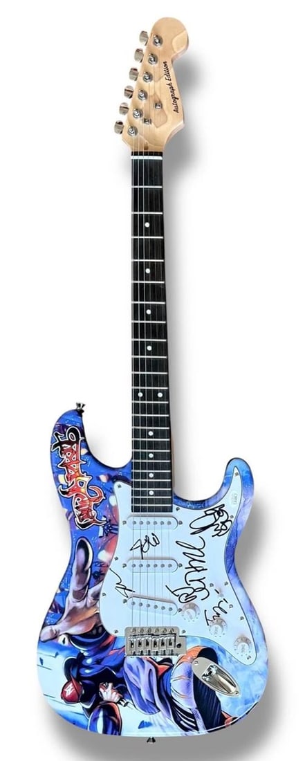 Limp Bizkit Signed Guitar Custom JSA COA Fred Durst Wes Borland Sam Rivers +2 - 3