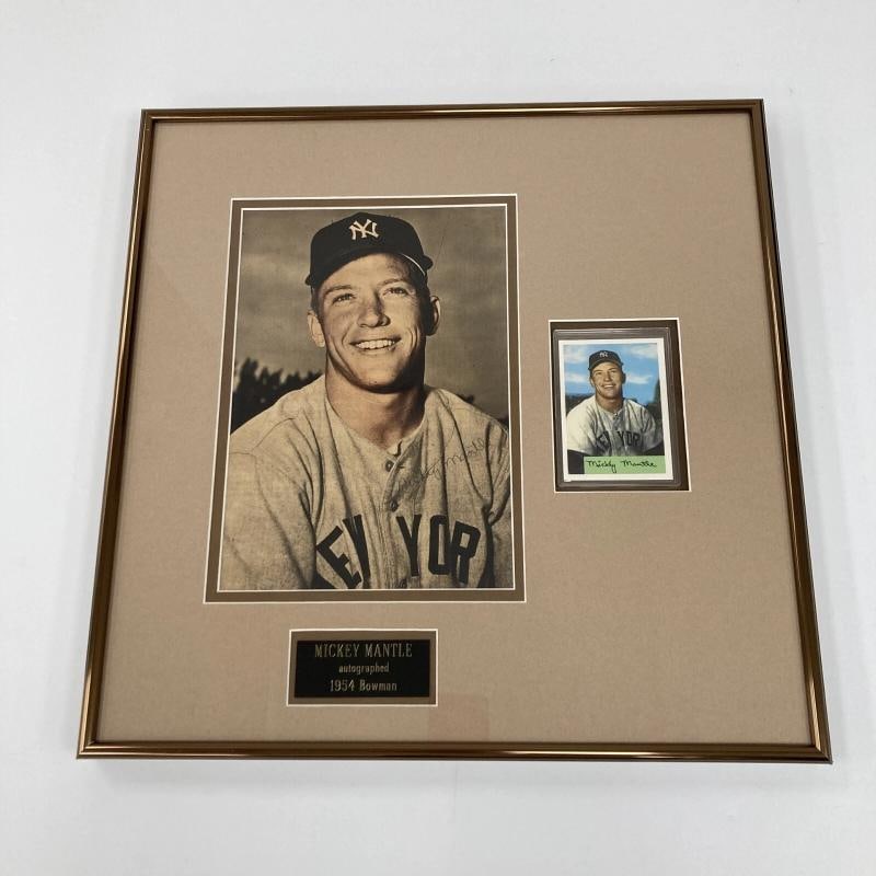 Incredible Mickey Mantle Rookie Era Signed 8x10 Photo From 1954 Bowman Card PSA: Sport: Baseball,Player: Mickey Mantle,Signed: Yes,Original/Reprint: Original,Autograph Authentication: Beckett Authentication Services (BAS),Product: Photo,Team: New York Yankees,Country of Origin:
