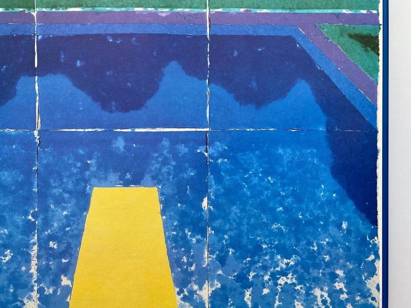 DAVID HOCKNEY RARE 1988 LITHOGRAPH PRINT FRAMED EXHIBIT POSTER " DAY POOL " 1978 - 13
