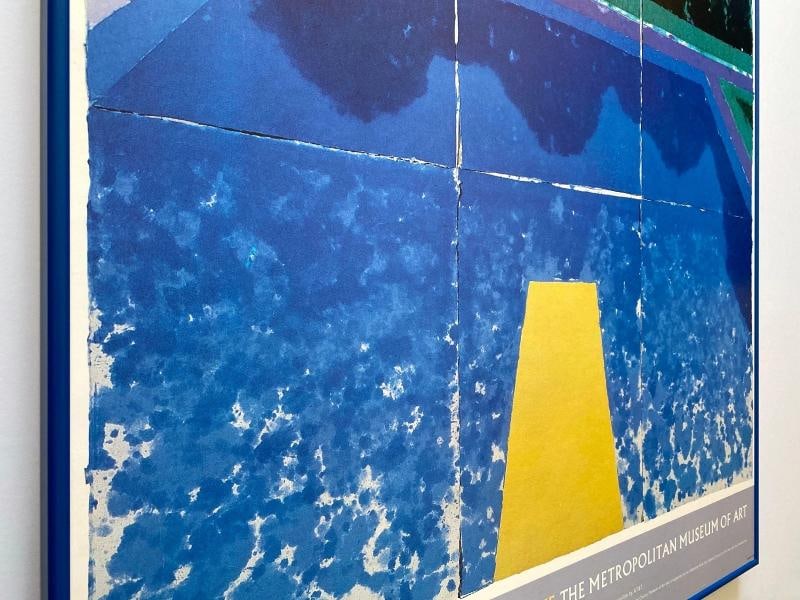 DAVID HOCKNEY RARE 1988 LITHOGRAPH PRINT FRAMED EXHIBIT POSTER " DAY POOL " 1978 - 8