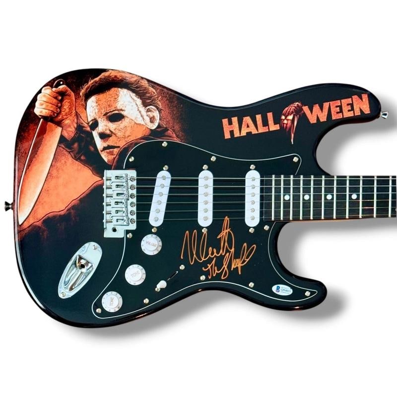 Nick Castle Signed Guitar Custom Graphics Beckett COA Halloween Michael Myers: Industry: Movies,Movie: Halloween,Signed by: Nick Castle,Signed: Yes,Autograph Authentication: Beckett,Original/Reproduction: Original,Country of Origin: United States
