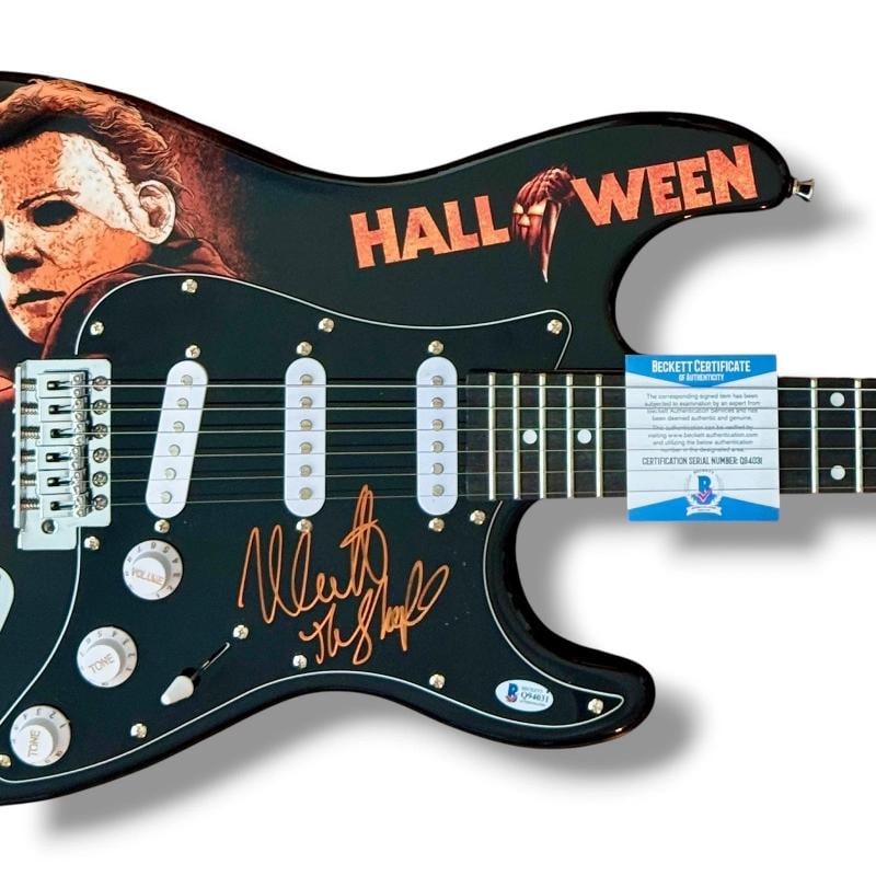 Nick Castle Signed Guitar Custom Graphics Beckett COA Halloween Michael Myers - 2