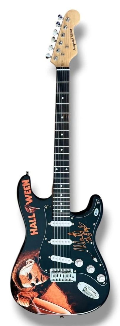 Nick Castle Signed Guitar Custom Graphics Beckett COA Halloween Michael Myers - 3