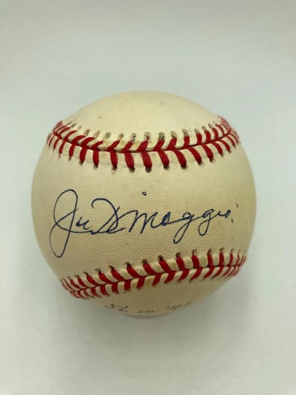 Joe Dimaggio Signed Heavily Inscribed STAT Baseball JSA COA - 2