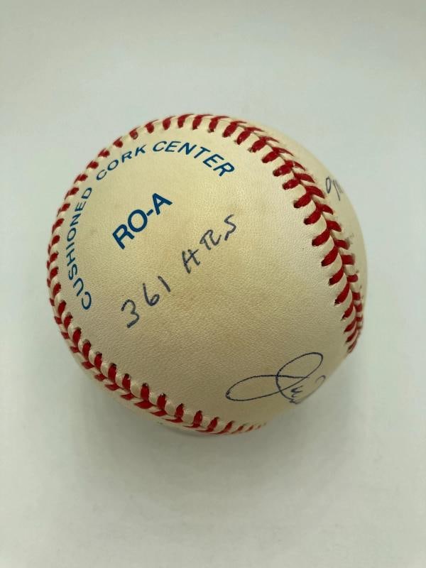 Joe Dimaggio Signed Heavily Inscribed STAT Baseball JSA COA - 4