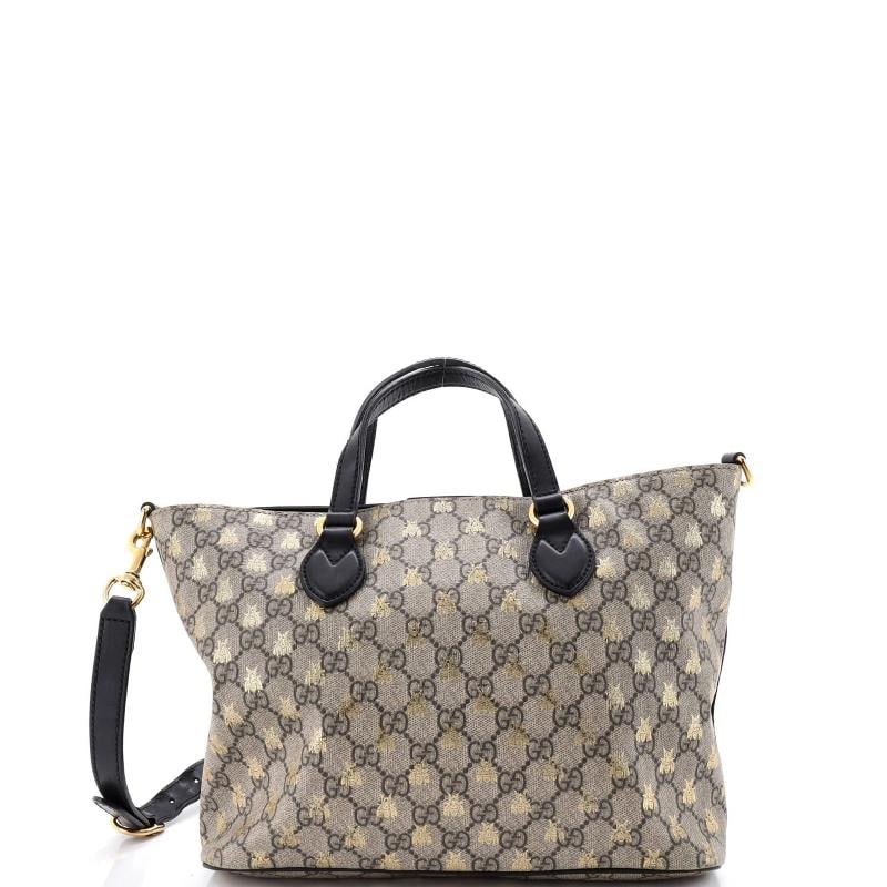 Gucci Convertible Soft Tote Printed GG Coated Canvas Small: Condition: Pre-owned - Good,Brand: Gucci,Exterior Material: Canvas Coated,Style: Totes,Exterior Color: Brown,Department: Women,Size: Small,Accessories: With Strap Condition: Good. Exterior: edge wear,