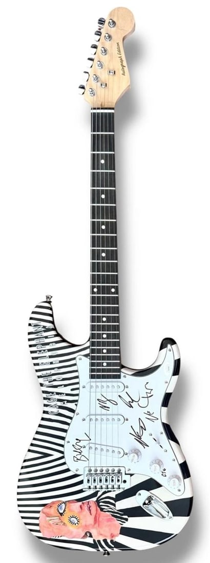 Cage The Elephant Signed Guitar Custom JSA COA Matt Shultz Brad Shultz +4 - 3