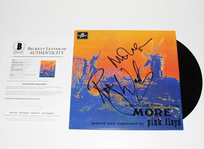 ROGER WATERS NICK MASON SIGNED PINK FLOYD 'MORE' VINYL RECORD ALBUM BECKETT COA: Featured Refinements: Signed LP,Original/Reproduction: Original,Object Type: Record,Autograph Authentication: Beckett,Signed: Yes,Industry: Music,Country of Origin: United States