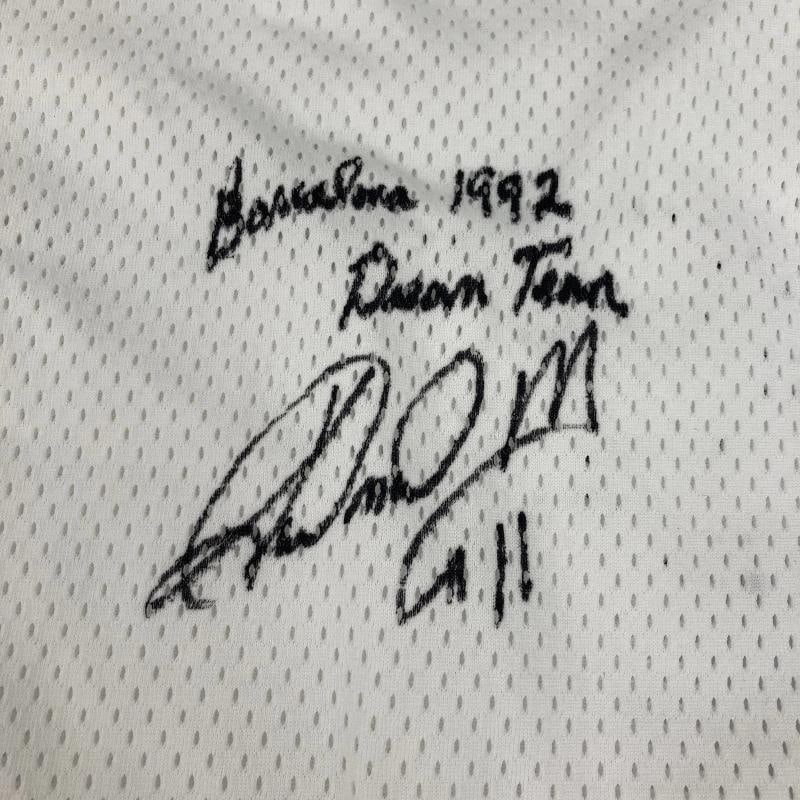 1992 Karl Malone Signed Game Issued Team USA Olympics Jersey MEARS COA & JSA - 3