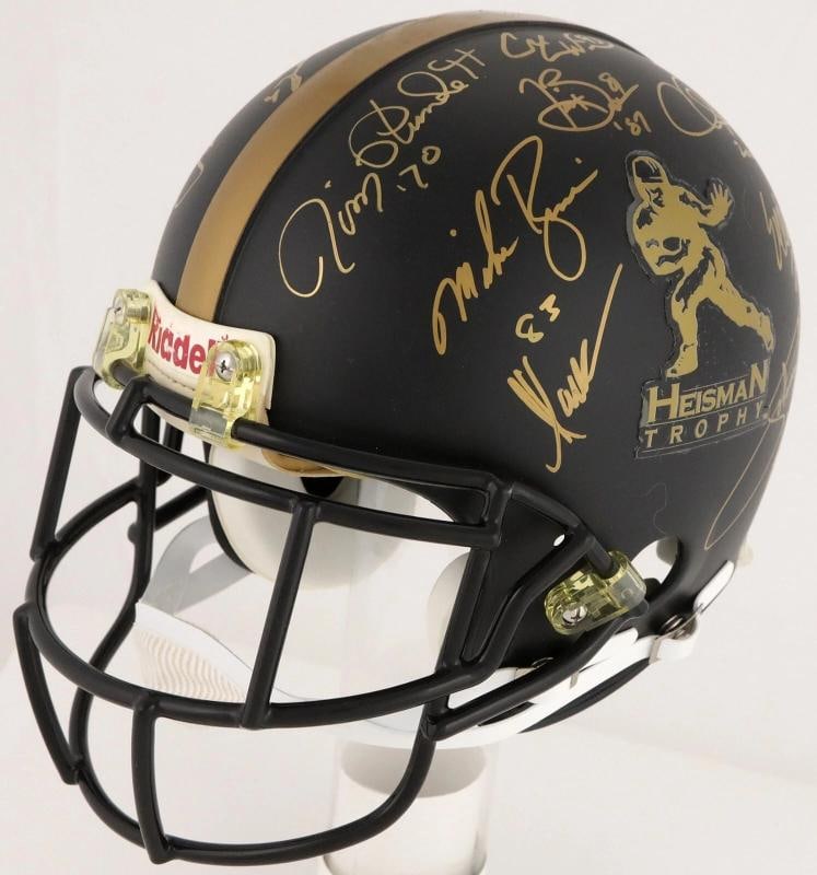 Heisman Trophy Winners Signed Full Size Helmet 18 Sigs PSA DNA COA - 2