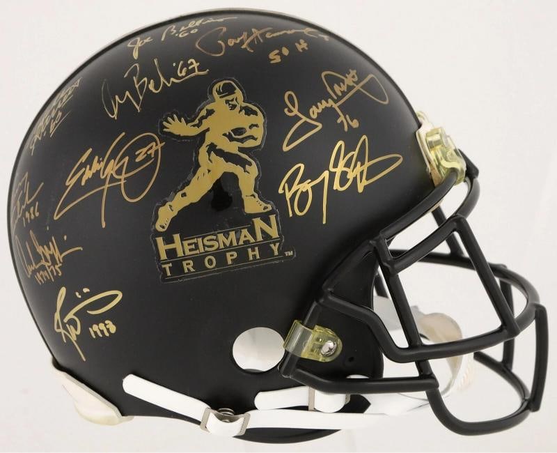 Heisman Trophy Winners Signed Full Size Helmet 18 Sigs PSA DNA COA - 3