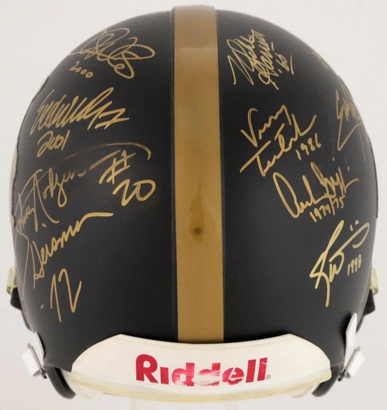 Heisman Trophy Winners Signed Full Size Helmet 18 Sigs PSA DNA COA - 7