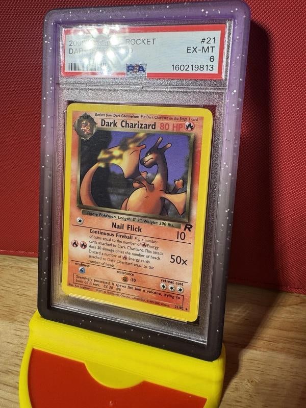 2000 POKEMON ROCKET #21 DARK CHARIZARD PSA - 2