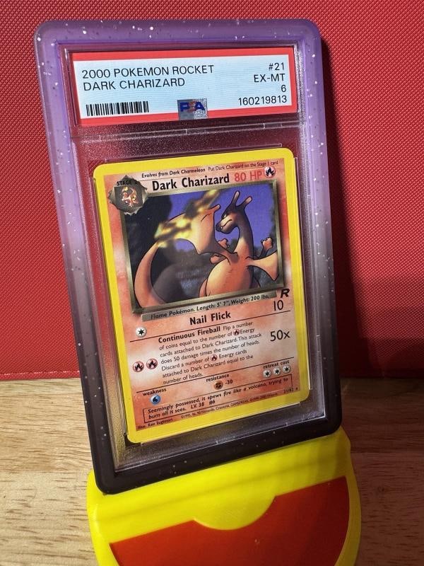 2000 POKEMON ROCKET #21 DARK CHARIZARD PSA - 3