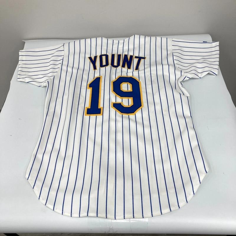 Robin Yount Signed 1992 Game Issued Milwaukee Brewers Jersey PSA DNA & MEARS COA - 7