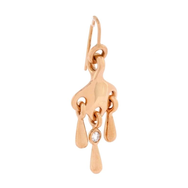 Hermes Filet d'Or Earrings 18K Rose Gold and Diamond - 3