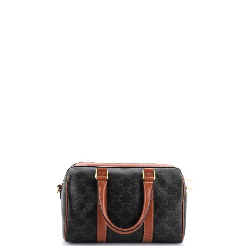 Celine Boston Bag Triomphe Coated Canvas Medium - 3