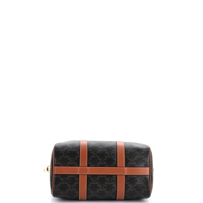 Celine Boston Bag Triomphe Coated Canvas Medium - 4