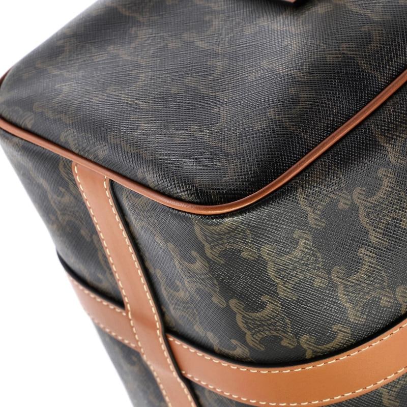 Celine Boston Bag Triomphe Coated Canvas Medium - 6
