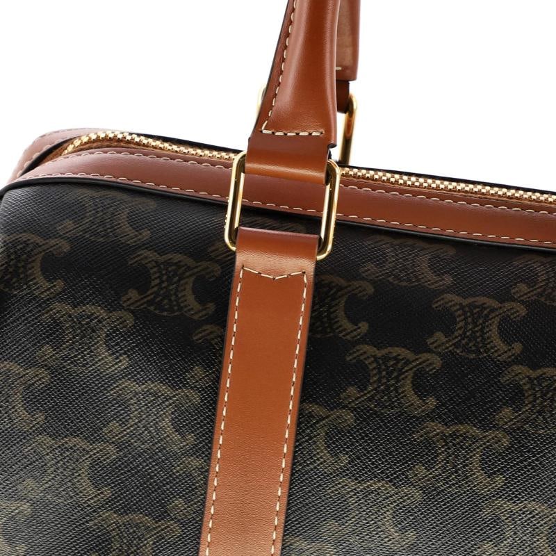 Celine Boston Bag Triomphe Coated Canvas Medium - 7