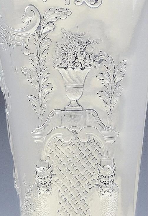 Superb c1900 American Sterling Silver Classical Greco-Roman Motif Trumpet Vase - 6