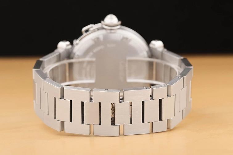 CARTIER UNISEX PASHA C BIG DATE W31044M7 35MM STAINLESS STEEL WATCH - 6