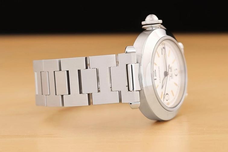 CARTIER UNISEX PASHA C BIG DATE W31044M7 35MM STAINLESS STEEL WATCH - 7