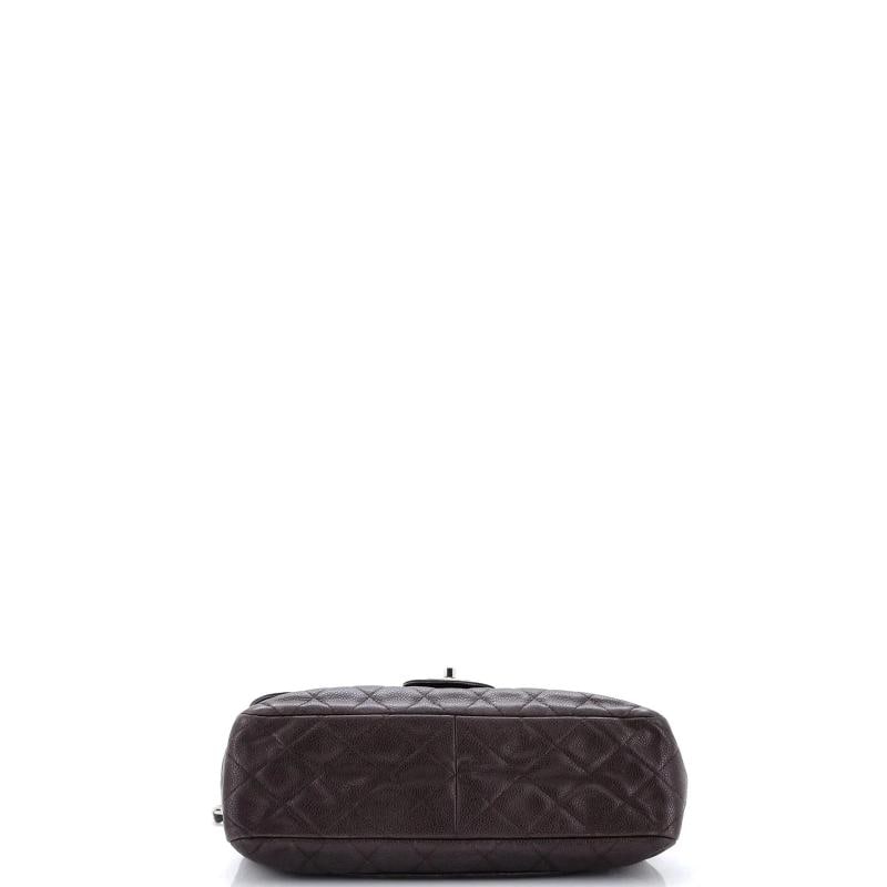 Chanel Classic Single Flap Bag Quilted Caviar Jumbo - 4