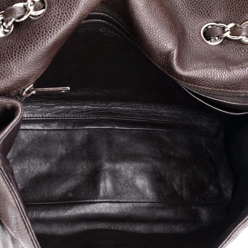 Chanel Classic Single Flap Bag Quilted Caviar Jumbo - 5