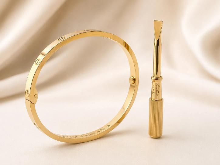New Cartier LOVE Bracelet Small Model Size 16 18k Yellow Gold Box COA Receipt - 9