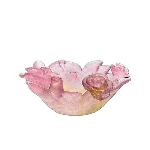 NEW DAUM CRYSTAL ROSES DECORATIVE BOWL PINK #01963 BRAND NIB FRENCH - 3