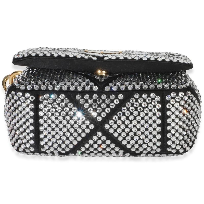 Prada Black Satin Crystal Mini Chain Shoulder Bag - 8