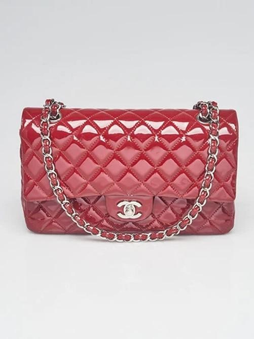 Chanel Red Quilted Patent Leather Classic Medium Double Flap Bag: Condition: Pre-owned - Good,Brand: Chanel,Exterior Material: Leather,Style: Everyday Bags,Exterior Color: Red,Department: Women,Country of Origin: Italy Description Don't miss out on your opportunity 