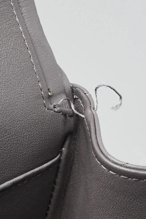 Chanel Grey Quilted Lambskin Leather Classic Jumbo Double Flap Bag - 11