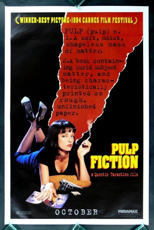 PULP FICTION DICTIONARY ADVANCE ORIGINAL MOVIE POSTER 1994 (1 of 1)