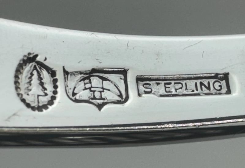 Tuttle Sterling Silver 62pc Feather Edge Flatware Set for 9 Harry Truman Marks - 8