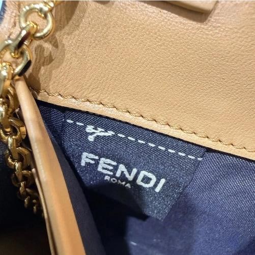 Fendi Continential Wallet on Chain tan leather - 11