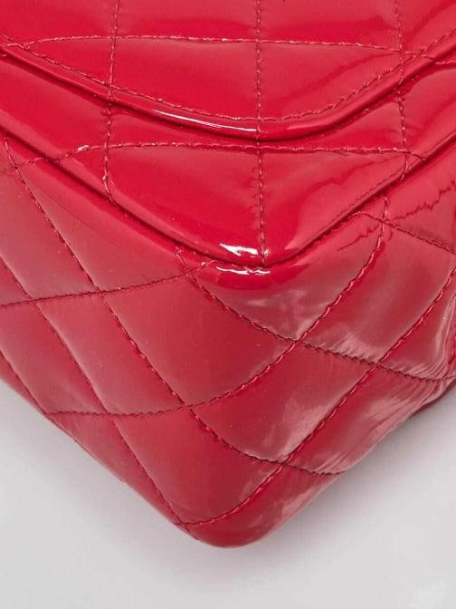 Chanel Pink Quilted Patent Leather Classic Square Mini Flap Bag - 4